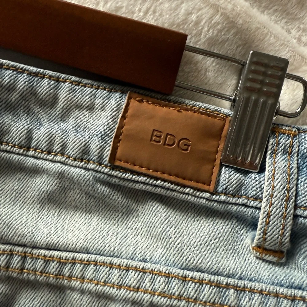 Urban Outfitters BDG Blue Distressed Jean Shorts - Picture 3 of 5